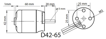314999 BL-Motor Roxxy D42-65-430kv 3-6S